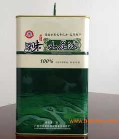 供應延年鴻廣西特產100%純正野生山茶油鐵罐裝3L